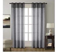 1pcs Rideau Occultant - Rideaux Anti Chaleur Isolant Thermique Gris Oeillet Voile de Fentre L 132 x H 160 cm Gris