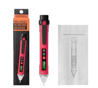 1PCS VC1010 Testeur de crayon à induction numérique intelligent 12-1000V Volt Courant AC/DC Capteur de courant électrique Test Pen Outils(VC1010 Red)