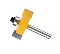 1Pièce Bois Fraise de Feuillure Type T Tungstène-Cobalt Couteau de Fraisage | Alliage, pour la menuiserie, avec Roulement(12mm)
