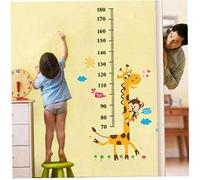 1set Creative Girafe Animaux Toise Enfants Stickers Muraux Amovibles Toise Mesure Wall Sticker Decal Pour Les Enfants Chambre De Bébé