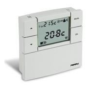 Perry Thermostat digital Zefiro blanc 3V 2 piles AAA 84x23x84 mm LCD