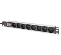 1U Aluminum PDU, rackmountable, 8x CEE 7/5 rated power: 16A, 4000W, 250VAC 50/60Hz,
