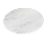 1x Blanc 30cm Planche à Découper Ronde en Marbre - Antidérapant Cuisine Fromage Pain Viande Coupe Portion Comptoir Planches de Protection - Par Argon Tableware