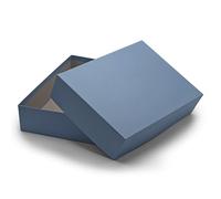 1x Boîte de rangement et cadeau de haute qualité - Format A4 - Gris/bleu - 213 x 302 x 70 mm