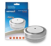 1x Détecteurs de fumée Nemaxx M1-Mini - sensibles, détecteurs de fumée photoélectrique - avec le type de batterie au lithium DC3V - DIN EN14604 & VdS - argent