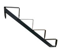 1x Marche en bois pour escalier, marche d'escalier, cadre d'escalier Anthracite RAL 7016 / Choix entre 2-6 marches (4 marches en bois)