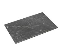 1x Noir 30cm x 20cm Planche à Découper Rectangulaire en Marbre - Antidérapant Cuisine Fromage Pain Viande Coupe Portion Comptoir Planches - Par Argon Tableware