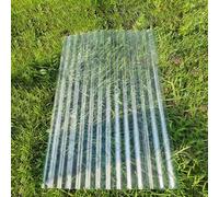 1x Plaques Ondulées,Panneaux de Toiture Isolants,Tôle de Revêtement Mural,Feuille de Toit Transparente,Panneau Anti-Pluie en Fibre de Verre,pour Serre Carport Jardinage (0.9x1.2m/35x47in)