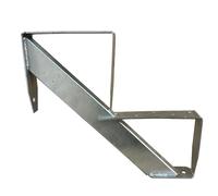 1x Platelage en bois Escalier Plate-bande d’escalier Cadre d’escalier 2 marches Hauteur 34cm Zingué