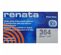1x Renata Pile de Montre 0% Mercure Oxyde d’Argent, 364 (SR621SW)
