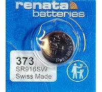 1x Renata Pile de Montre 0% Mercure Oxyde d’Argent, 373 (SR916SW)