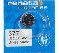 1x Renata Pile de Montre 0% Mercure Oxyde d’Argent, 377 (SR626SW)