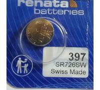 1x Renata Pile de Montre 0% Mercure Oxyde d’Argent, 397 (SR726SW)