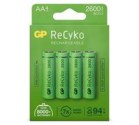 1x4 GP ReCyko NiMH Batteries AA 2600mAH, Haute capacité