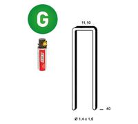 2 000 Agrafes Galvanisées Résinées Z-40 (Pack) - 2.5 kg - D-Work