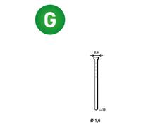 2 000 Pointes Brads Galvanisées en Bande 20° (Pack) - 1.6/2.9x32 mm - D-Work