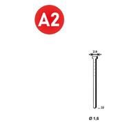 2 000 Pointes Brads Inox en Bande 20° (Pack) - 1.6/2.9x32 mm - D-Work