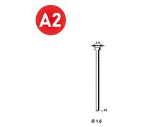 2 000 Pointes Brads Inox en Bande 20° (Pack) - 1.6/2.9x38 mm - D-Work