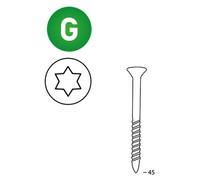 2 000 Vis Galvanisées Torx 16° (Tx) (Scrail) - 25/28x45 mm - D-Work