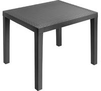 2.03 Table de jardin POKER en anthracite - ca. 78 cm x 65 cm x 72 cm- Table plastique jardin