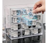 2/1 pièce Boîte de rangement pour lentilles de contact, organisateur de bureau transparent anti-poussière de style tiroir jetable quotidien, boîte de rangement pour maquillage, étagère de rangement à
