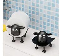 2/1 pièce Porte-rouleau de papier toilette mignon en forme de mouton, montage au sol/au mur, design de dessin animé 3D, décoration de salle de bain amusante, décoration de salle de bain, essentiel pou