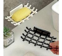 2/1 pièce Porte-savon mural en maille, étagère de rangement avec drainage pour salle de bain et douche, crochet de porte, convient pour suspendre les serviettes, les éponges de bain, les brosses, les 