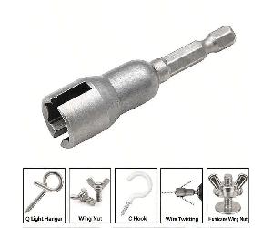 2/1 pièce Vis à papillon en acier premium - Outil de coupe pour projet DIY 1,2,Vis noires améliorées 10 pièces + manchon rotatif 1 pièce,Vis noires améliorées 5 pièces + manchon rotatif 1 pièceAlliage