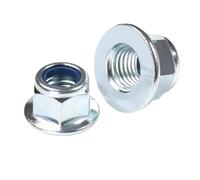 2/10/20 Pièces M3 M4 M5 M6 M8 M10 M12 En Acier Au Carbone Bride Hexagonale Nylon Écrou De Verrouillage Autobloquant Nylock Contre-écrou Joint Facial(BFLM-M8-10Pcs)