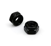 2/10/25pcs M2 M2.5 M3 M4 M5 M6 M8 M10 M12 DIN985 Black 304 Stainless Steel Hexagonal Hex Self-locking Locknut Nylon Insert Lock Nut(2pcs M12)