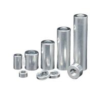 2/10 pièces, bague en alliage d'aluminium, joint, rondelle plate en aluminium, rondelle creuse ronde sans filetage, entretoise(4.1xD7xH20mm,(10Pcs))