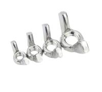 2/10 pièces DIN315 M3 M4 M5 M6M8 M10 M12 GB62 noir blanc Nylon 304 316 en acier au carbone inoxydable écrou lingot papillon oreille écrou à oreilles(304 Stainless steel,10PCS M5)