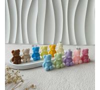 2-100 pièces Bougies parfumées Rose & Ours multi-spécifications, décoration de salon, chambre à coucher, bureau, convient pour la Fête des Mères, la Fête des Pères, Pâques, la saison des remises de di