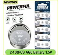 2-100PCS AG6 LR920 SR920SW 371 Piles Boutons Alcalines 1.5V Remplace 371A 171 SR920 LR921 L921 LR69 Pile Pièce pour Montre e Voiture Télécommande Jouets Calculatrice