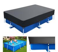 2.2 x 1.5 Bâche de Piscine rectangulaires 220 x 150 cm Protection | noire Bâche de piscine rectangulaire Bâche solaire estivale et hivernale pour piscine à cadre