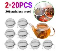 2-20 Pièces Infuseur à thé sphérique en acier inoxydable avec système de verrouillage, boule à thé en maille, filtre à thé, accessoires 20PCS