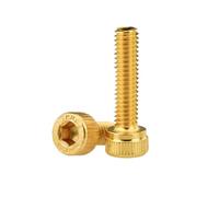 2-20 pièces M2-M8 classe 12.9 acier au carbone plaqué titane doré empreinte hexagonale creuse tête cylindrique vis à machine, M5x20mm(10 pièces)