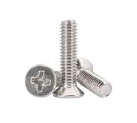 2-200 pièces M3-M10 type-KM acier inoxydable empreinte cruciforme tête fraisée vis à machine, M6x50mm(10 pièces)
