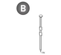 2 200 Pointes en Bande P.E 20° Lisses - 2.9x70 mm - D-Work