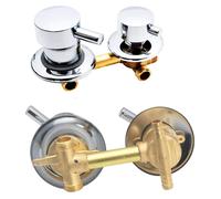 2/3/4/5 : Robinet de douche, robinets de bain en laiton, distance 9 cm/10 cm/12,5 cm/14,5 cm, robinet de douche pour cabine ou hammam (10 cm, avec 2 sorties)