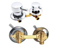 2/3/4/5 Voies Mitigeur Robinets de douche, Laiton Robinets de bain Entraxe 9cm/10cm/12,5cm/14,5cm, Mitigeur Salle Bain pour Cabine Ou Hammam (14-14.5cm,Fileté 2 voies)