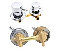 2/3/4/5 Voies Mitigeur Robinets de douche, Laiton Robinets de bain Entraxe 9cm/10cm/12,5cm/14,5cm, Mitigeur Salle Bain pour Cabine Ou Hammam (10cm,Intubation 2 Sortie)