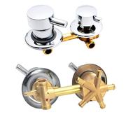 2/3/4/5 Voies Mitigeur Robinets de douche, Laiton Robinets de bain Entraxe 9cm/10cm/12,5cm/14,5cm, Mitigeur Salle Bain pour Cabine Ou Hammam (12-12.5cm,Intubation 5 Sortie)