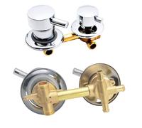 2/3/4/5 Voies Mitigeur Robinets de douche, Laiton Robinets de bain Entraxe 9cm/10cm/12,5cm/14,5cm, Mitigeur Salle Bain pour Cabine Ou Hammam (9cm,Intubation 3 Sortie)