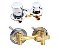 2/3/4/5 Voies Mitigeur Robinets de douche, Laiton Robinets de bain Entraxe 9cm/10cm/12,5cm/14,5cm, Mitigeur Salle Bain pour Cabine Ou Hammam (10cm,Fileté 4 voies)