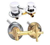 2/3/4/5 Voies Mitigeur Robinets de douche, Laiton Robinets de bain Entraxe 9cm/10cm/12,5cm/14,5cm, Mitigeur Salle Bain pour Cabine Ou Hammam (12-12.5cm,Intubation 4 Sortie)