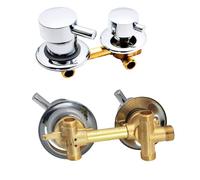 2/3/4/5 Voies Mitigeur Robinets de douche, Laiton Robinets de bain Entraxe 9cm/10cm/12,5cm/14,5cm, Mitigeur Salle Bain pour Cabine Ou Hammam (10cm,Fileté 3 voies)