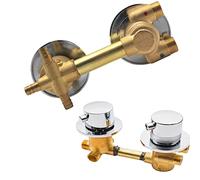 2/3/4/5 Voies Mitigeur Thermostatique Robinets De Douche,Laiton Douche Robinet Cabine With Cartouche Céramique,Mitigeur Cabine De Douche Entraxe 10Cm/12,5Cm/14,5Cm,Intubation 3-way12.5cm