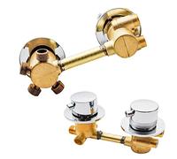 2/3/4/5 Voies Mitigeur Thermostatique Robinets De Douche,Laiton Robinet Cabine With Cartouche Céramique,Mitigeur Cabine De Douche Entraxe 10Cm/12,5Cm/14,5Cm,G Thread 4 way-10cm