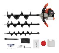 2,3 CV TarièRe à Essence 52cc 8500r/min, Bit Elektrisch Poteau Sol Trou Tourneur Rond Digger 2stroke Foreuse à Essence TarièRes Foret Outil Creuser Trou Terre Tariere Pour Perceuse Foret De Jardin